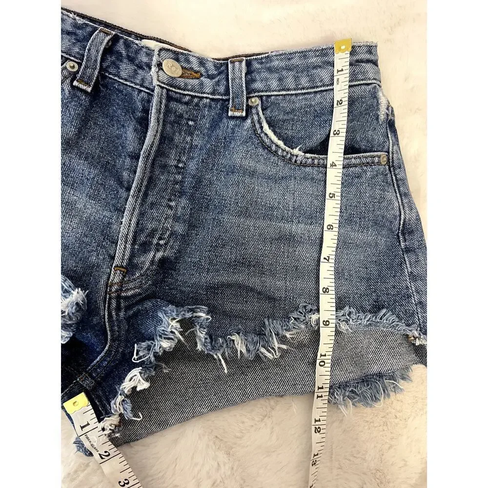 Reformation Blue Denim Cut-Off Shorts Size 27